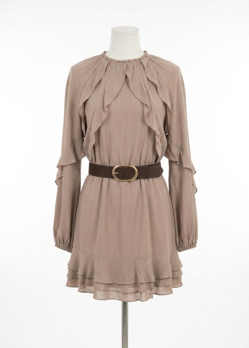 NEW FAVORITE DAUGHTER the because of you dress in mocha